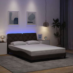 Giroletto con led senza Materasso Marrone Scuro 120x200 cm Vidaxl 785633