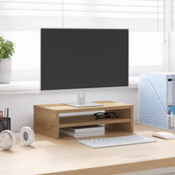 Questo pratico stand per monitor dal design minimalista aggiungerà un tocco moderno al vostro soggiorno e manterrà il monitor ...