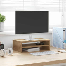 vidaXL Supporto Monitor Rovere Artigianale 42x24x13 cm Multistrato