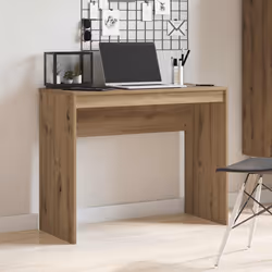 vidaXL Scrivania Rovere Artigianale 90x40x72 cm in Legno Multistrato - Vista aggiuntiva 3