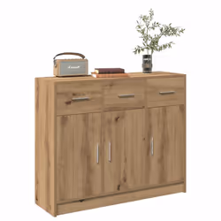 vidaXL Credenza Rovere Artigianale 91x28x75 cm in Legno Multistrato - Vista aggiuntiva 3