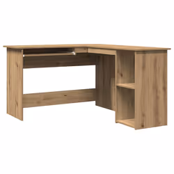 vidaXL Scrivania Angolo Artigianale 120x140x75 cm Legno Multistrato - Vista aggiuntiva 2
