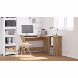 vidaXL Scrivania Angolo Artigianale 120x140x75 cm Legno Multistrato - Vista aggiuntiva 3