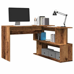 vidaXL Scrivania ad Angolo Legno Vecchio 200,5x50x76 cm Truciolato