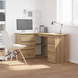 vidaXL Scrivania Angolo Rovere Artigianale 145x100x76 cm Truciolato