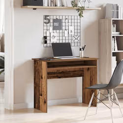 vidaXL Scrivania Legno Antico 90x50x74 cm in Legno Multistrato - Vista aggiuntiva 3