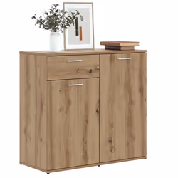 vidaXL Credenza Rovere Artigianale 80x36x75 cm in Truciolato - Vista aggiuntiva 3