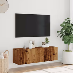 vidaXL Mobile TV a Parete Legno Antico 100x30x30 cm in Truciolato - Vista aggiuntiva 3