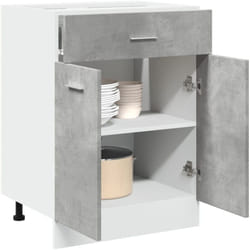 Armadio Inferiore Cassetto "Lyon" Grigio Cemento 60x46x81,5 Vidaxl 989652
