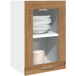 vidaXL Pensile Vetro “Lyon” Rovere Artigianale 40x31x60 cm