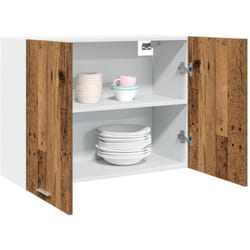 Mobile Pensile Legno Antico 80x31x60 cm in Legno Multistrato - Vidaxl