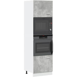 Mobile per Microonde Grigio Cemento 60x57x207 cm Multistrato Vidaxl 5313
