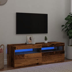Mobile Porta tv con led Legno Antico 120x35x40 cm Multistrato Vidaxl 4780