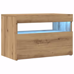 vidaXL Mobile Porta TV con LED Artigianale 60x35x40 cm Multistrato - Vista aggiuntiva 3