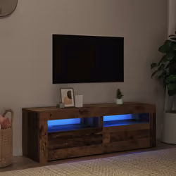 vidaXL Mobile Porta TV con LED Legno Antico 120x35x40 cm Multistrato - Vista aggiuntiva 3