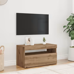 vidaXL Mobile Porta TV con LED Artigianale 75x35x40 cm Multistrato - Vista aggiuntiva 3