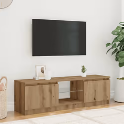 vidaXL Mobile Porta TV con LED Artigianale 120x30x36 cm Multistrato - Vista aggiuntiva 3