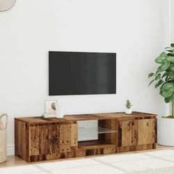 vidaXL Mobile Porta TV con LED Legno Antico 140x40x36 cm Multistrato