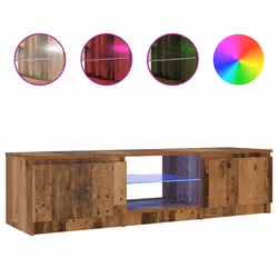 vidaXL Mobile Porta TV con LED Legno Antico 140x40x36 cm Multistrato - Vista aggiuntiva 2