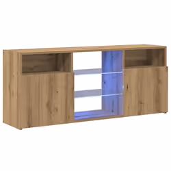 vidaXL Mobile Porta TV con LED Artigianale 120x30x50 cm Multistrato - Vista aggiuntiva 3
