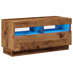 vidaXL Mobile Porta TV con LED Legno Antico 80x35x40 cm Multistrato - Vista aggiuntiva 2