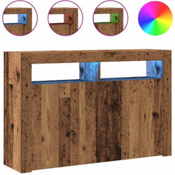 Credenza con Luci led Legno Antico 115,5x30x75 cm in Truciolato Vidaxl 851895