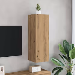 vidaXL Mobile TV Rovere Artigianale 30,5x30x90 cm in Legno Multistrato - Vista aggiuntiva 3