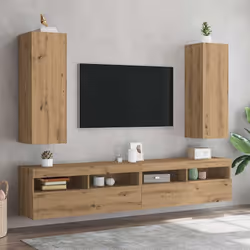 vidaXL Mobili TV 2 pz Artigianale 30,5x30x90 cm Legno Multistrato - Vista aggiuntiva 3