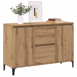 vidaXL Credenza Rovere Artigianale 102x35x70 cm in Legno Multistrato - Vista aggiuntiva 3