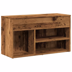 vidaXL Scarpiera Legno Antico 80x30x45 cm in Legno Multistrato - Vista aggiuntiva 2