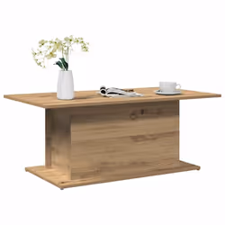 vidaXL Tavolino Salotto Rovere Artigianale 102x55,5x40cm in Truciolato - Vista aggiuntiva 3