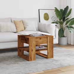 vidaXL Tavolino da Salotto Legno Vecchio 55,5x55x45 cm in Truciolato - Vista aggiuntiva 3