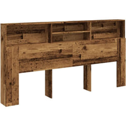 Testiera con Contenitore Legno Antico 200x19x103,5cm Truciolato Vidaxl 257413