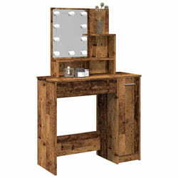vidaXL Toeletta con LED Legno Antico 86,5x35x136 cm