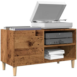 Mobile Porta Dischi Legno Antico 84,5x38x48cm Legno Multistrato Vidaxl 722068