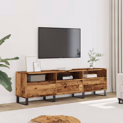 vidaXL Mobile Porta TV Legno Antico 150x30x44,5 cm Legno Multistrato - Vista aggiuntiva 3