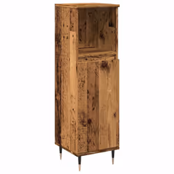 vidaXL Armadietto da Bagno Legno Antico 30x30x100 cm in Truciolato - Vista aggiuntiva 2