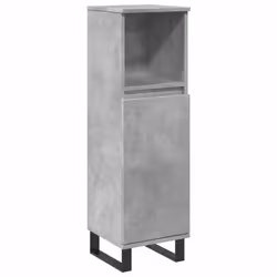 vidaXL Armadietto da Bagno Grigio Cemento 30x30x100 cm in Truciolato - Vista aggiuntiva 2