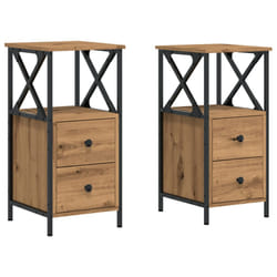 VidaXL 857253 comodino Quercia