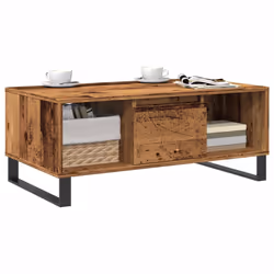 vidaXL Tavolino da Salotto Legno Antico 90x50x36,5 cm in Truciolato - Vista aggiuntiva 3