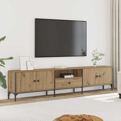 vidaXL Mobile TV Cassetto Rovere Artigianale 200x25x44cm in Truciolato