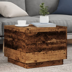 Vidaxl - Tavolino da Salotto con Luci led Legno Antico 50x50x40 cm 871203