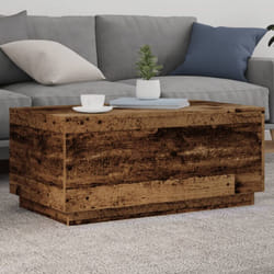 Vidaxl - Tavolino da Salotto con Luci led Legno Antico 90x50x40 cm 964569
