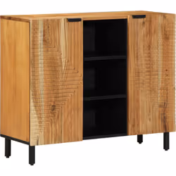 Questo armadio media in legno massello di acacia è un mix fantastico di stile e praticità, perfetto per il tuo soggiorno o ca ...