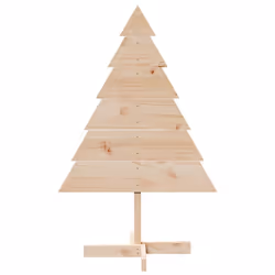vidaXL Albero di Natale Decorativo in Legno 110 cm in Legno Massello - Vista aggiuntiva 3