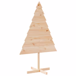 vidaXL Albero di Natale Decorativo in Legno 150 cm in Legno Massello - Vista aggiuntiva 2
