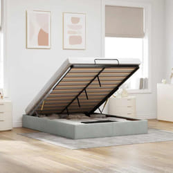 Struttura Letto Pouf Senza Materasso 140x190 cm Velluto Vidaxl 286168