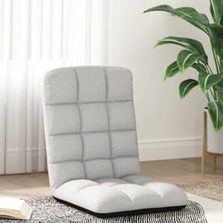 Sedia da Terra Pieghevole Grigio Nuvola 71x51x62 cm in Tessuto Vidaxl