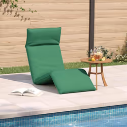 vidaXL Lettino Pieghevole Verde 175x54x8,5 cm in Tessuto Oxford - Vista aggiuntiva 3
