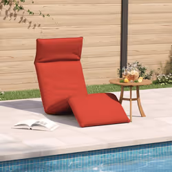 vidaXL Lettino Pieghevole Rosso 175x54x8,5 cm in Tessuto Oxford - Vista aggiuntiva 3